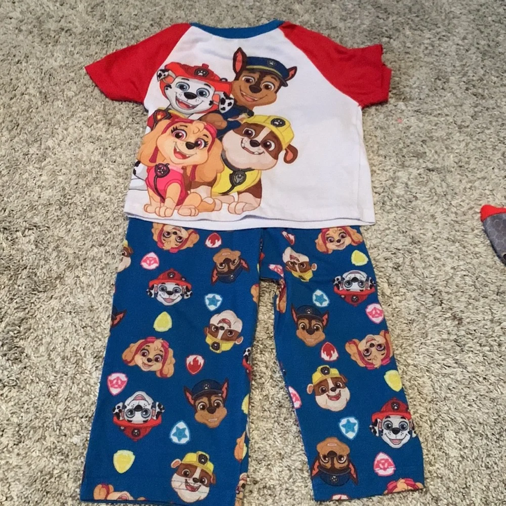 Nickelodeon Paw Patrol PJ Bundle Footed, Fleece & Short Sleeve Matching Set 2T